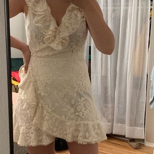 cream lace dress
